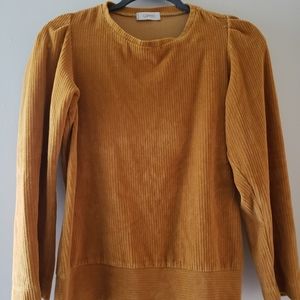 Cameo Mustard Yellow Curduroy Top